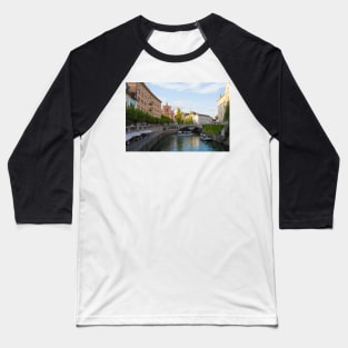 Triple Bridge in Ljubljana, Slovenia Baseball T-Shirt